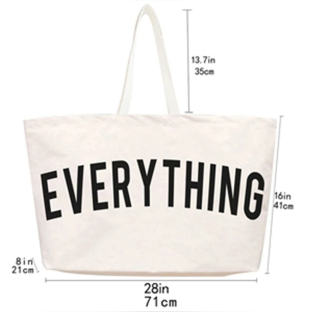 HUGE "EVERYTHING" 28" CANVAS TOTE. (ALSO CUSTOMIZABLE) Various Colors In Stock. - Picture 3 of 11